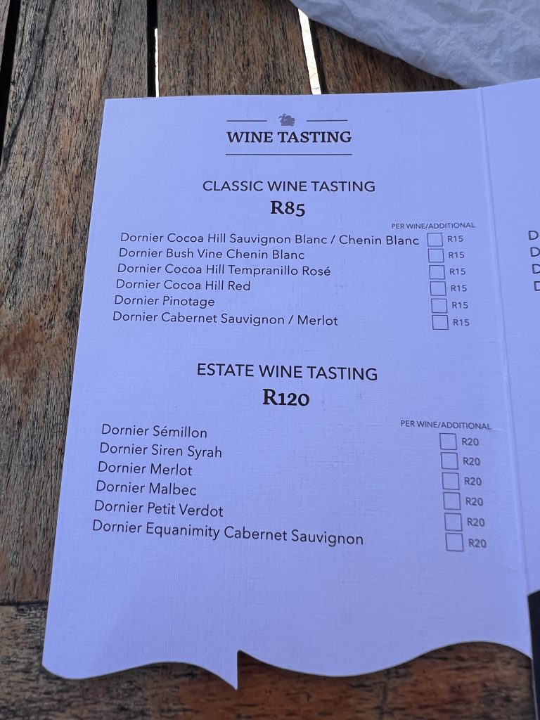 Tasting Menu